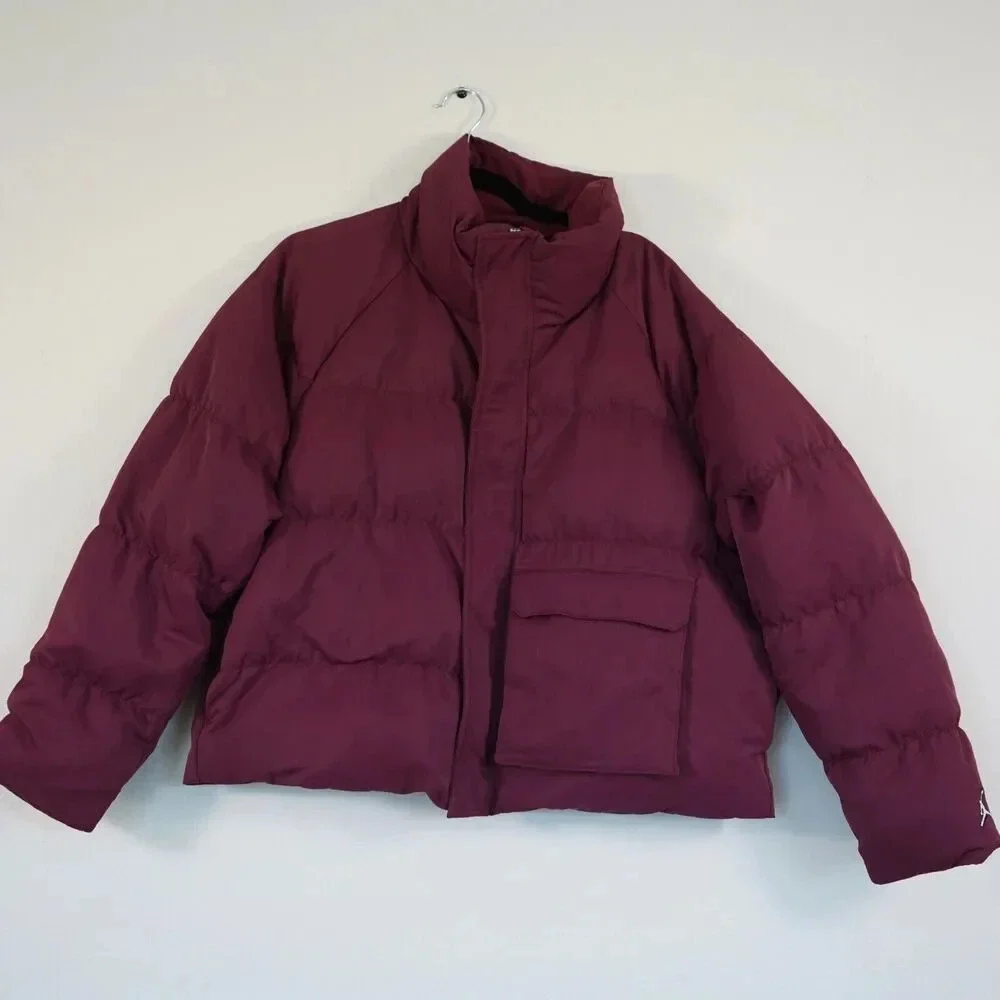 Air Jordan Oversized Puffer Jacket Men's Large Bordeaux